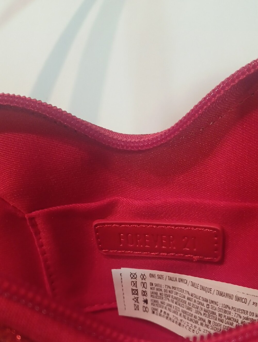 Forever 21 Red Rhinestones Heart Shoulder Bag - Picture 2 of 7
